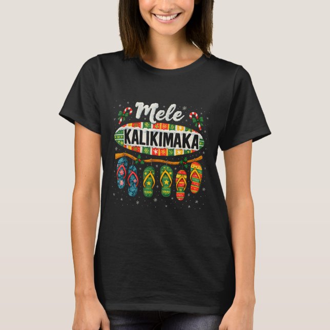 Mele Kalikimaka Trocal Christmas Flip Flop  T-Shirt (Vorderseite)