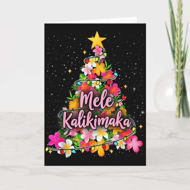 Mele Kalikimaka Trocal Christmas Hawaiian Xmas  Karte (Vorderseite)