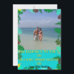 Mele Kalikimaka | Tropical Beach Christmas Card Feiertagskarte<br><div class="desc">Die Weihnachtskarte zum tropischen Thema ist grün und gelb und verkündet: "Mele Kalikimaka ist das,  was man an einem hellen Hawaiianischen Weihnachtsfeiertag sagen kann". Spaß und festliche Urlaubskarte.</div>