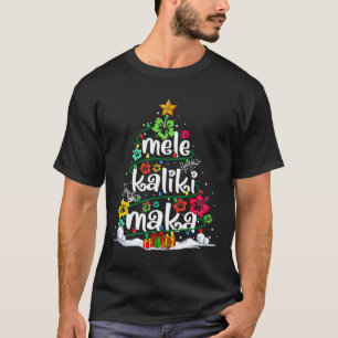 Mele Kalikimaka Tropical Christmas Hawaiian Santa T-Shirt