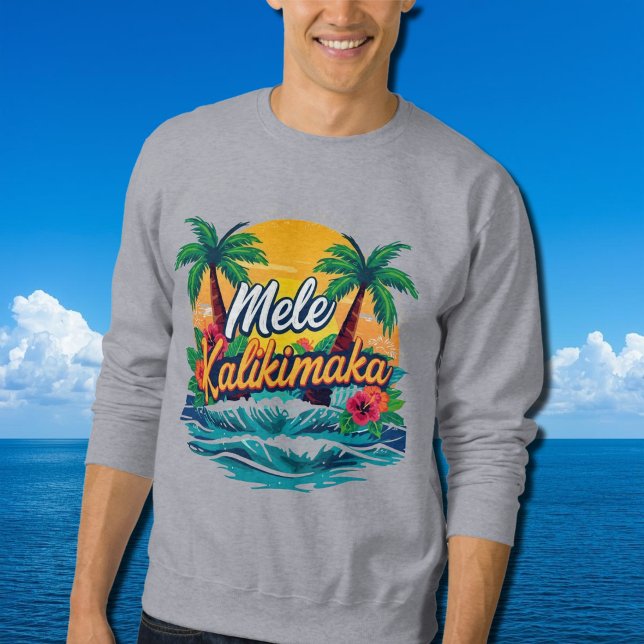 Mele Kalikimaka Tropical Christmas Sweatshirt (Von Creator hochgeladen)