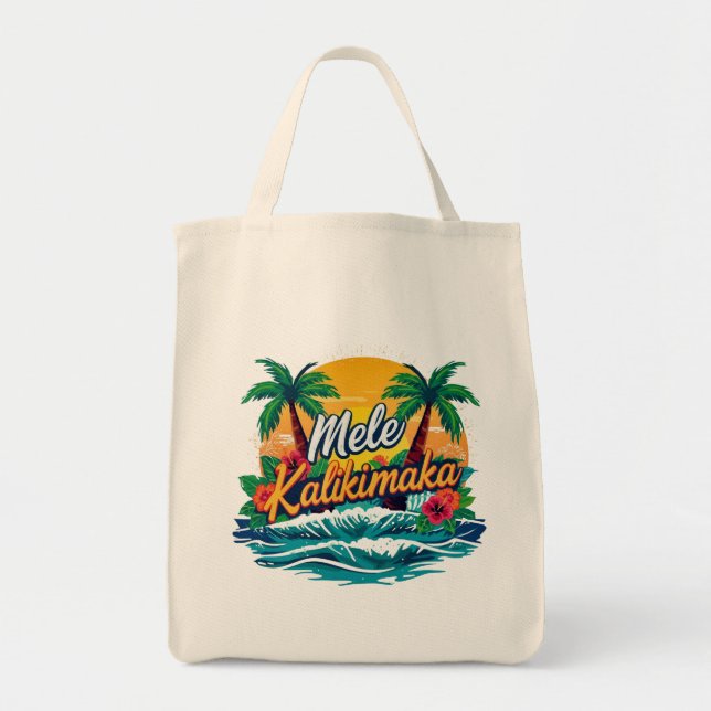 Mele Kalikimaka Tropical Christmas Tragetasche (Vorne)