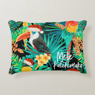 Mele Kalikimaka Tropische Jungle Birds Reversible Dekokissen