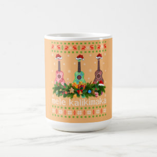 Mele Kalikimaka Ukulele Guitar Gift Ugly Ukulele Kaffeetasse