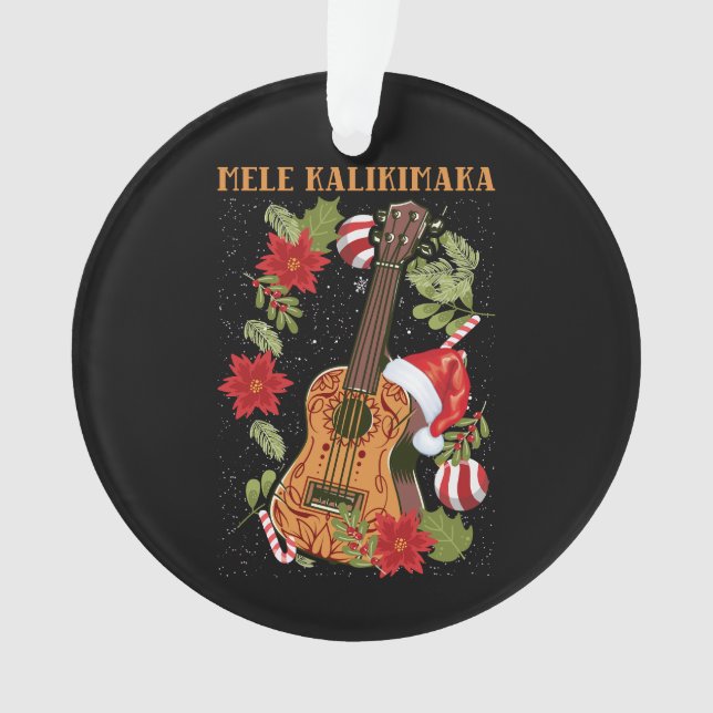 Mele Kalikimaka Ukulele Guitare Cadeau Ukulele (devant)