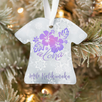 Mele Kalikimaka und Aloha Grußveranstaltung Ornament