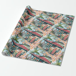 Mele Kalikimaka Waimea Santa Wrapping Paper Geschenkpapier