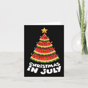 Mele Kalikimaka Wassermelone Weihnachten Bäume Wei Karte