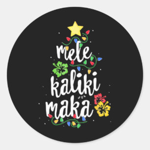 Mele Kalikimaka Weihnachts-Hawaiian-T-Shirt Runder Aufkleber