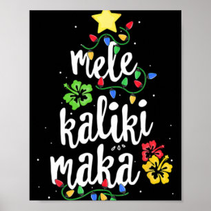 Mele Kalikimaka Weihnachts-Hawaiianer T-Shirt Poster