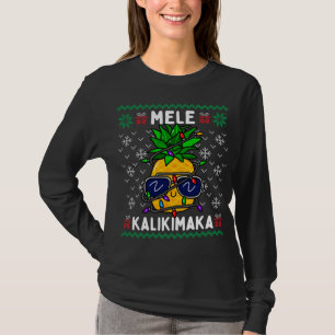 Mele Kalikimaka Weihnachtsananas Hawaiian Xmas T-Shirt