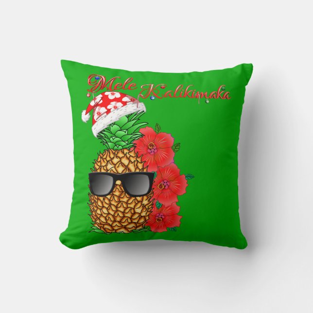 Mele Kalikimaka Weihnachtsananas Kissen (Vorderseite)