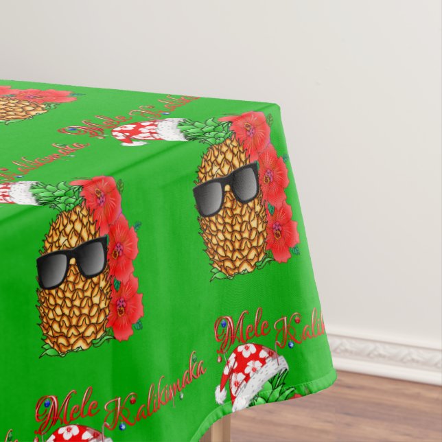 Mele Kalikimaka Weihnachtsananas Tischdecke (Beispiel)