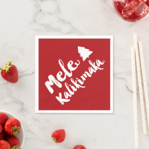 Mele Kalikimaka Weihnachtsbaum-Feier Serviette