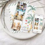 Mele Kalikimaka | Weihnachtsfoto-Collage Card Feiertagskarte<br><div class="desc">Wünschen Sie Ihren Lieben frohe Weihnachten mit unseren Mele Kalikimaka Karten. Einfache Aquarellpalmen in festlichen Lichtern. Drei Foto Collage auf der Vorderseite mit vollem gerahmten Foto auf der Rückseite und Ihre benutzerdefinierte Nachricht. Fügen Sie diesem Design Ihre benutzerdefinierte Formulierung hinzu, indem Sie die Felder "Diese Designvorlage bearbeiten" auf der rechten...</div>