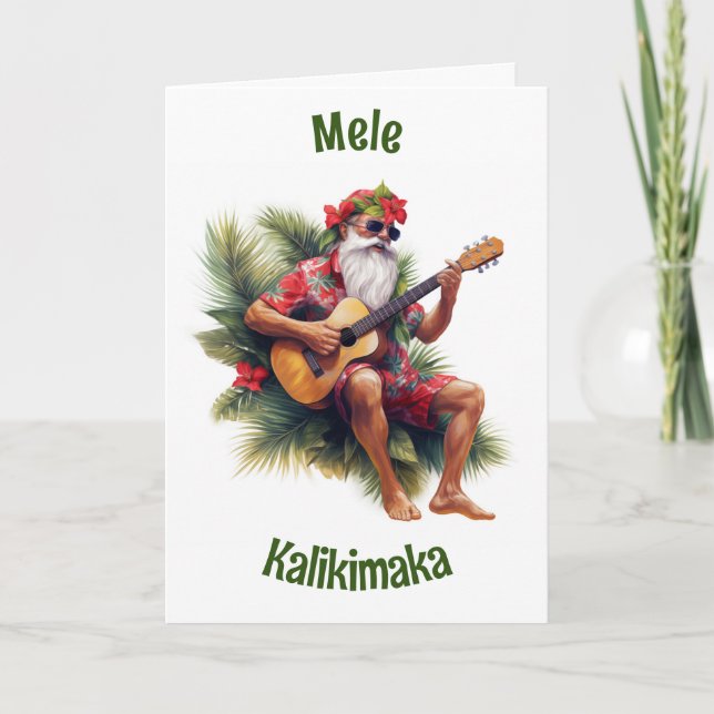 Mele Kalikimaka Weihnachtskarte Dankeskarte (Vorderseite)