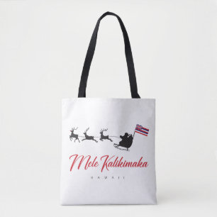 Mele Kalikimaka Weihnachtsmann mit hawaiianischer  Tasche