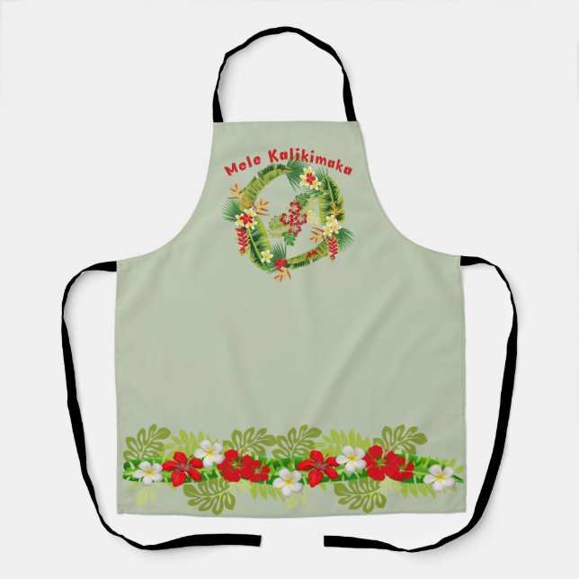 Mele Kalikimaka Wreath Schürze (Vorderseite)