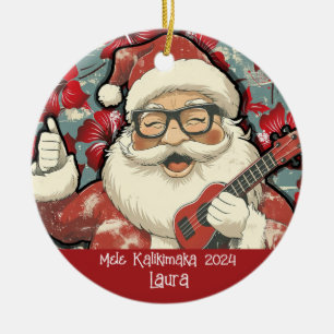 Mele Kamikimaka Ornement Hawaiian Père Noël