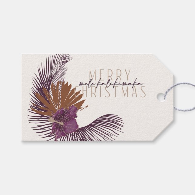 Mele Wreath Plum, Zuckerpflaume Geschenkanhänger (Vorderseite (Horizontal))
