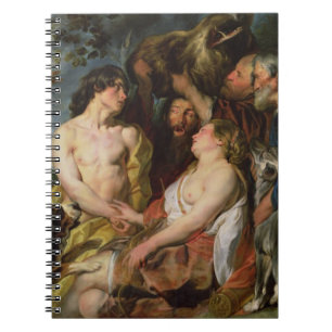 Meleager und Atalanta (Öl auf Leinwand) Notizblock