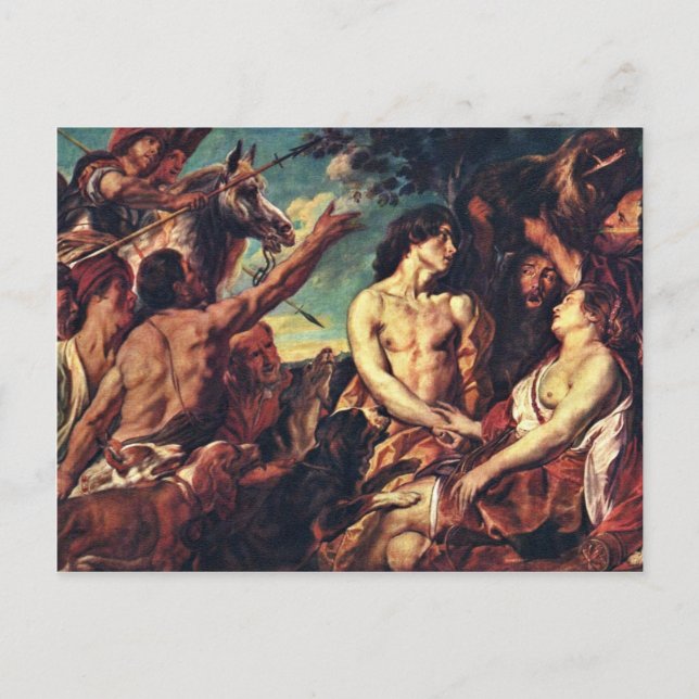 Meleager und Atalante von Jacob Jordaens Postkarte (Vorderseite)