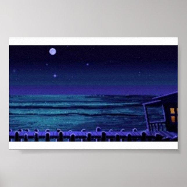 Melée Night Dock Monkey Insel Poster (Vorne)