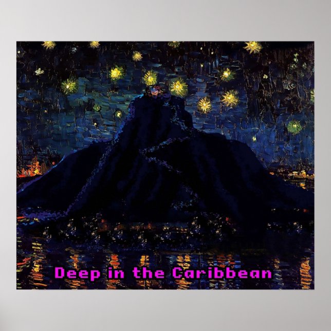 Melee Starry Night 2 Starry Night über der Insel Poster (Vorne)