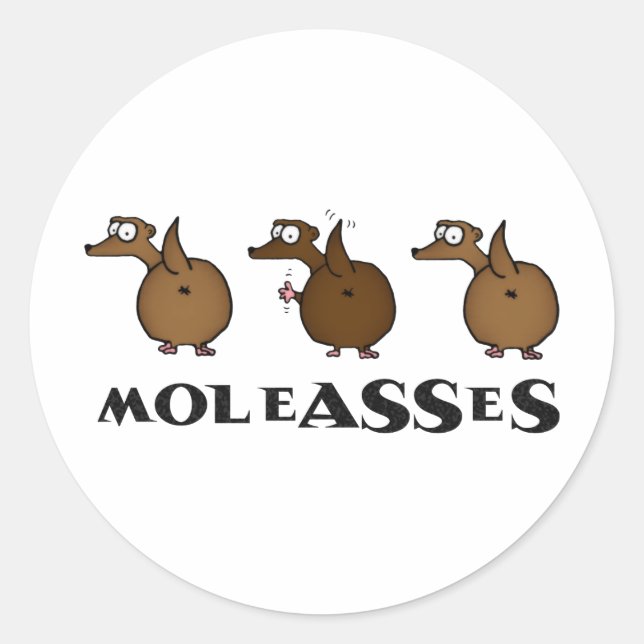 Melesenaufkleber Runder Aufkleber (Vorderseite)