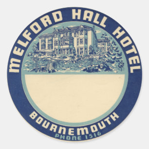 Melford Hall Runder Aufkleber