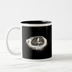 Melgende Kerze Schwarz und Weiß erschüttert Zweifarbige Tasse