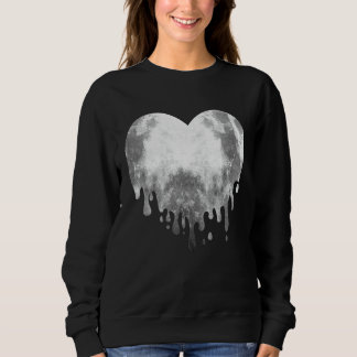 Melgende Moon Heart Full Moon Luna Liebe Sweatshirt