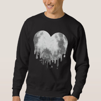 Melgende Moon Heart Full Moon Luna Liebe Sweatshirt