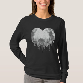 Melgende Moon Heart Full Moon Luna Liebe T-Shirt