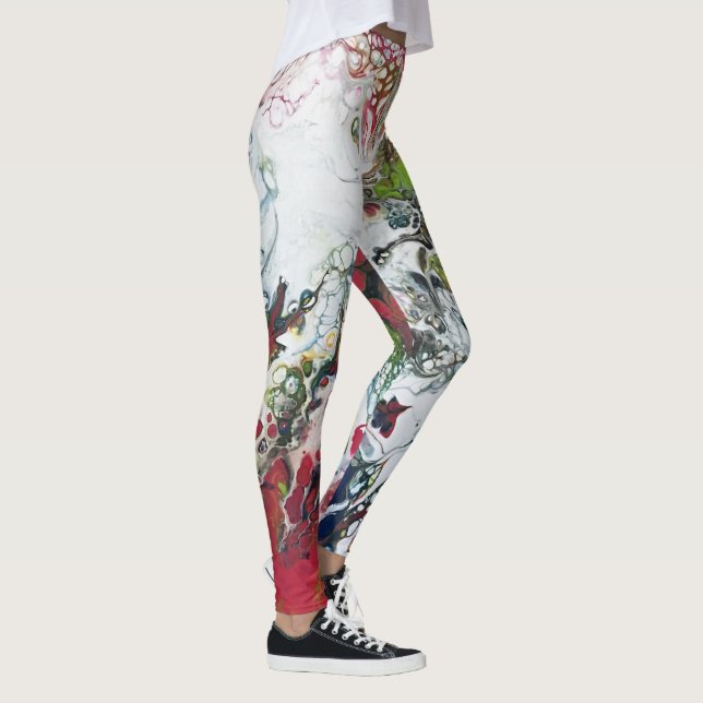 Melierte Crayon-Serie - Acrylpour, verwendet als Leggings (Rechts)