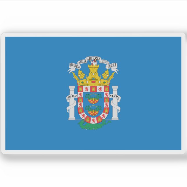 Melilla-Flagge Aufkleber (Vorderseite)