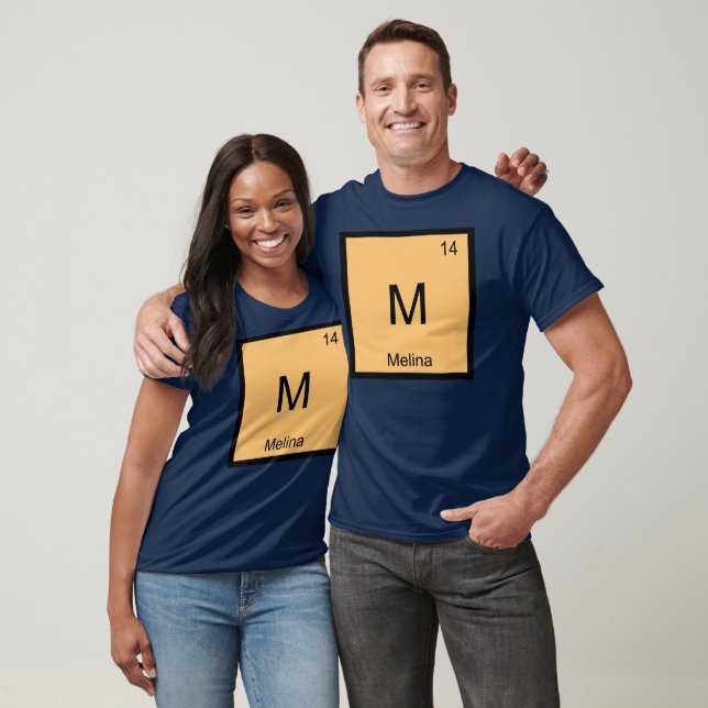 Melina Name Chemistry Element Periodic Table T-Shirt (Unisex)
