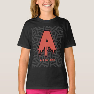 Meling Letter A - Individuelle Name Geburtstagsges T-Shirt