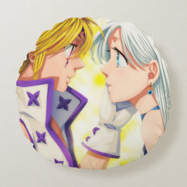 Meliodas und Elizabeth Rundes Kissen