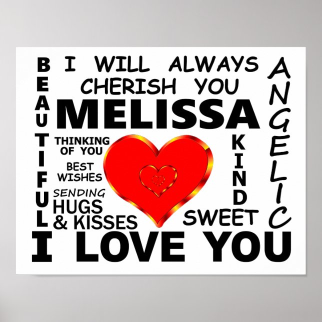 Melissa I Liebe You Poster (Vorne)