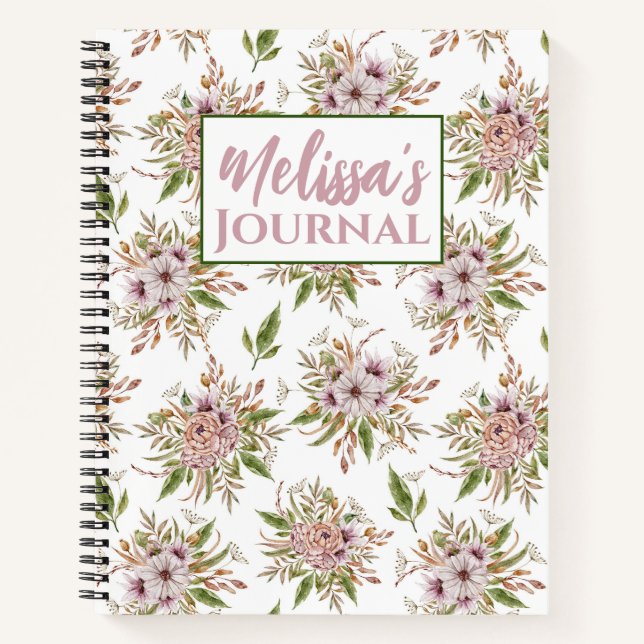 Melissa's Journal Eucalyptus Motif d'aquarelle (Devant)