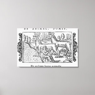 Melken der Rene Leinwanddruck