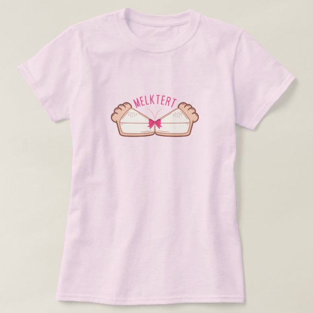 MELKTERT Afrikaans Saffa Expat Boeremeisie T-Shirt (Design vorne)