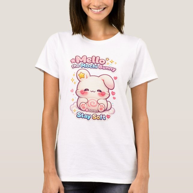 Mello das Mochi-Kaninchen T-Shirt (Vorderseite)