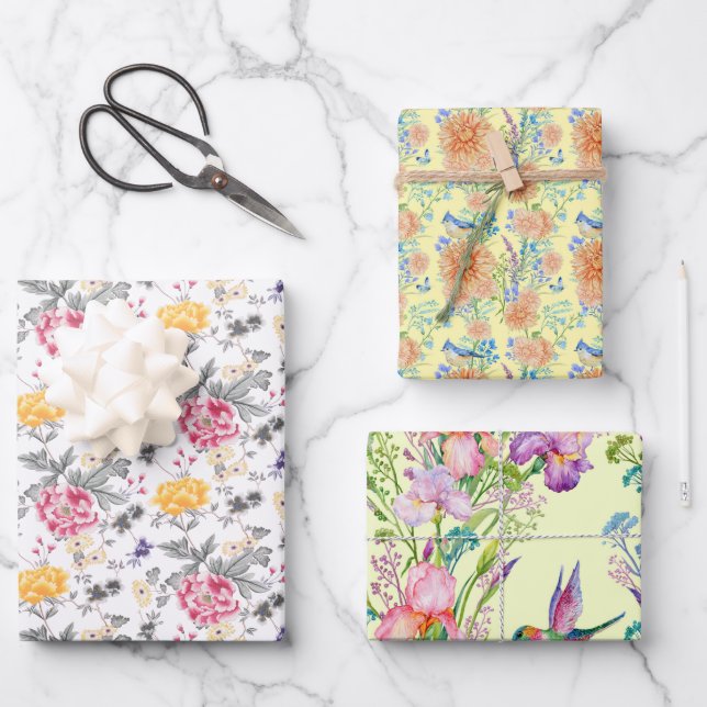 Mello-Gelbe Wrapping Paper Sheets Geschenkpapier Set (Vorderseite)