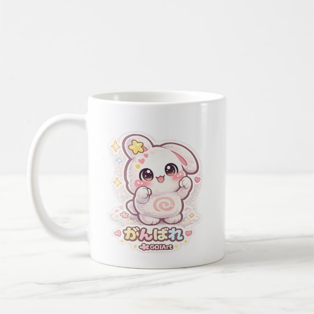 Mello the Mochi Bunny - Do your best!  Kaffeetasse (Links)