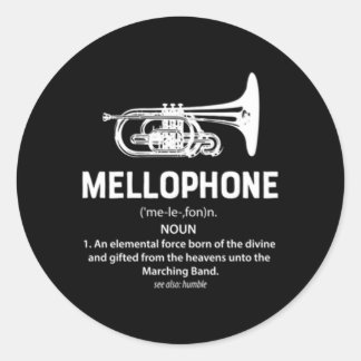 Mellophone Eletforce Geborene göttliche Marschband Runder Aufkleber