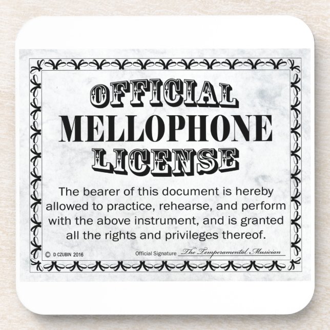 Mellophone-Lizenz Untersetzer (Vorderseite)