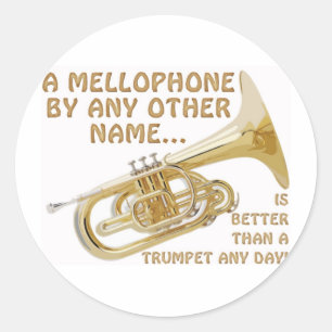 Mellophone mit einem anderen Namen Runder Aufkleber
