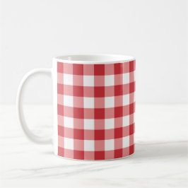 Mellow Classic Gingham - red white check plaid. Kaffeetasse
